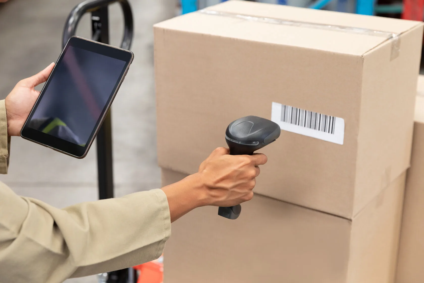 Inventory specialist with scanner
