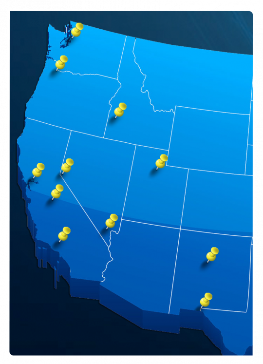 Map of locations