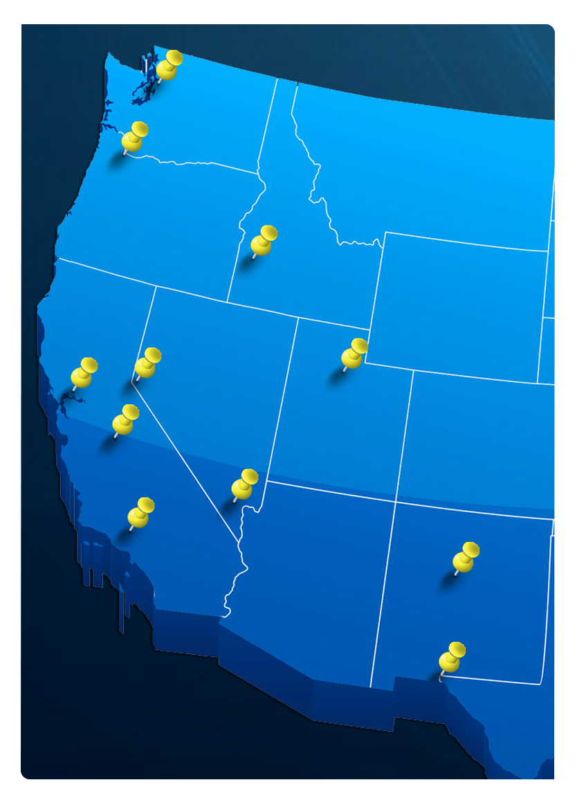Map of locations